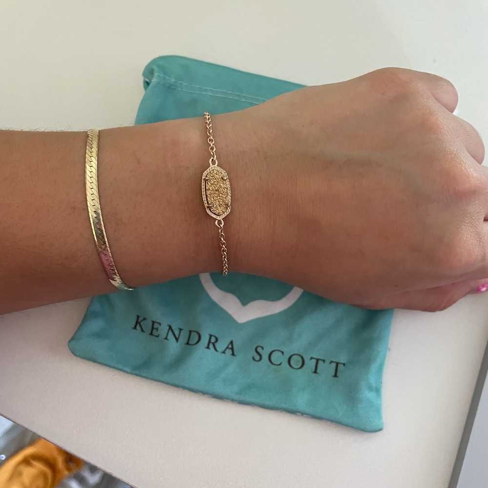 Elaina Bracelet in Rose Gold Drusy